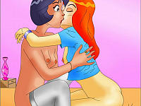 Lesbian Totally Spies caught carpet munching