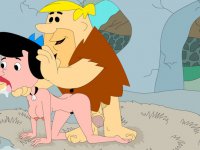 Hardcore MMF threesome fucking from The Flintstones