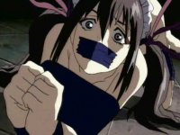 Mistress roughly kicks hentai slave